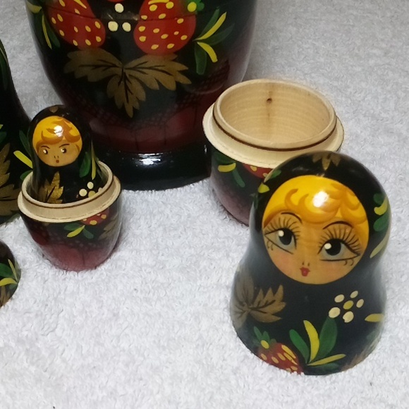 Set of 5(five) Cepzueb Nocag wooden nesting figurines - Picture 3 of 12